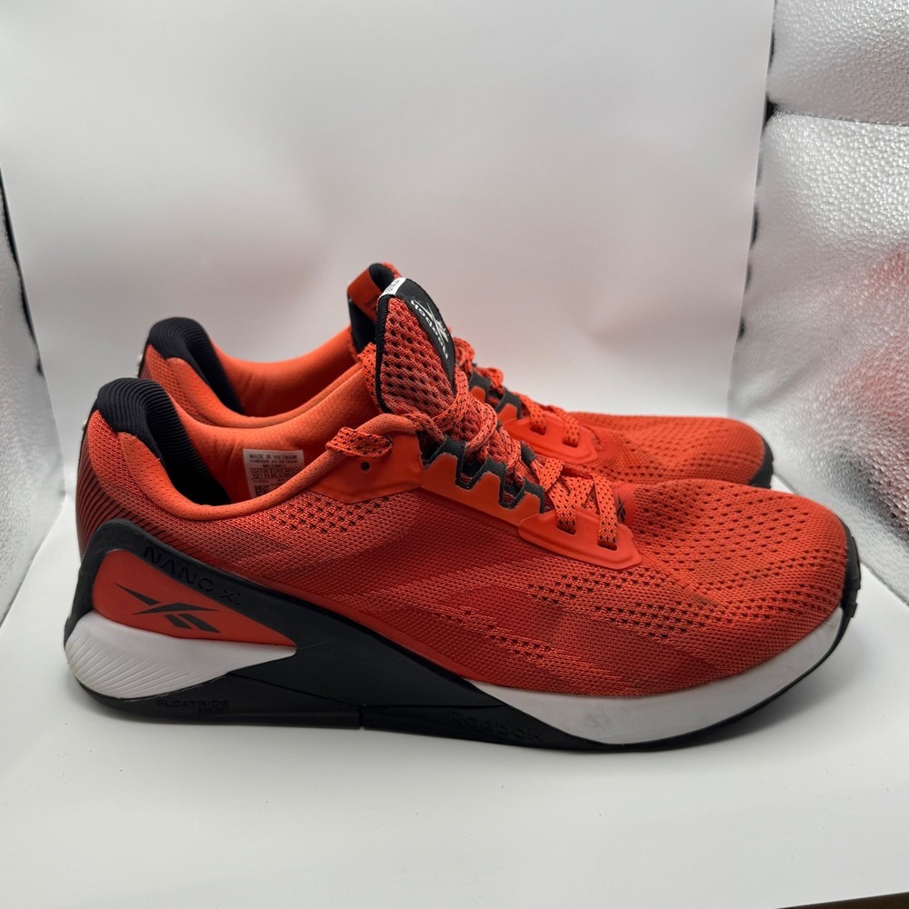 Reebok Nano X1 Mens Training Shoes Orange Black FX3244 Size 12